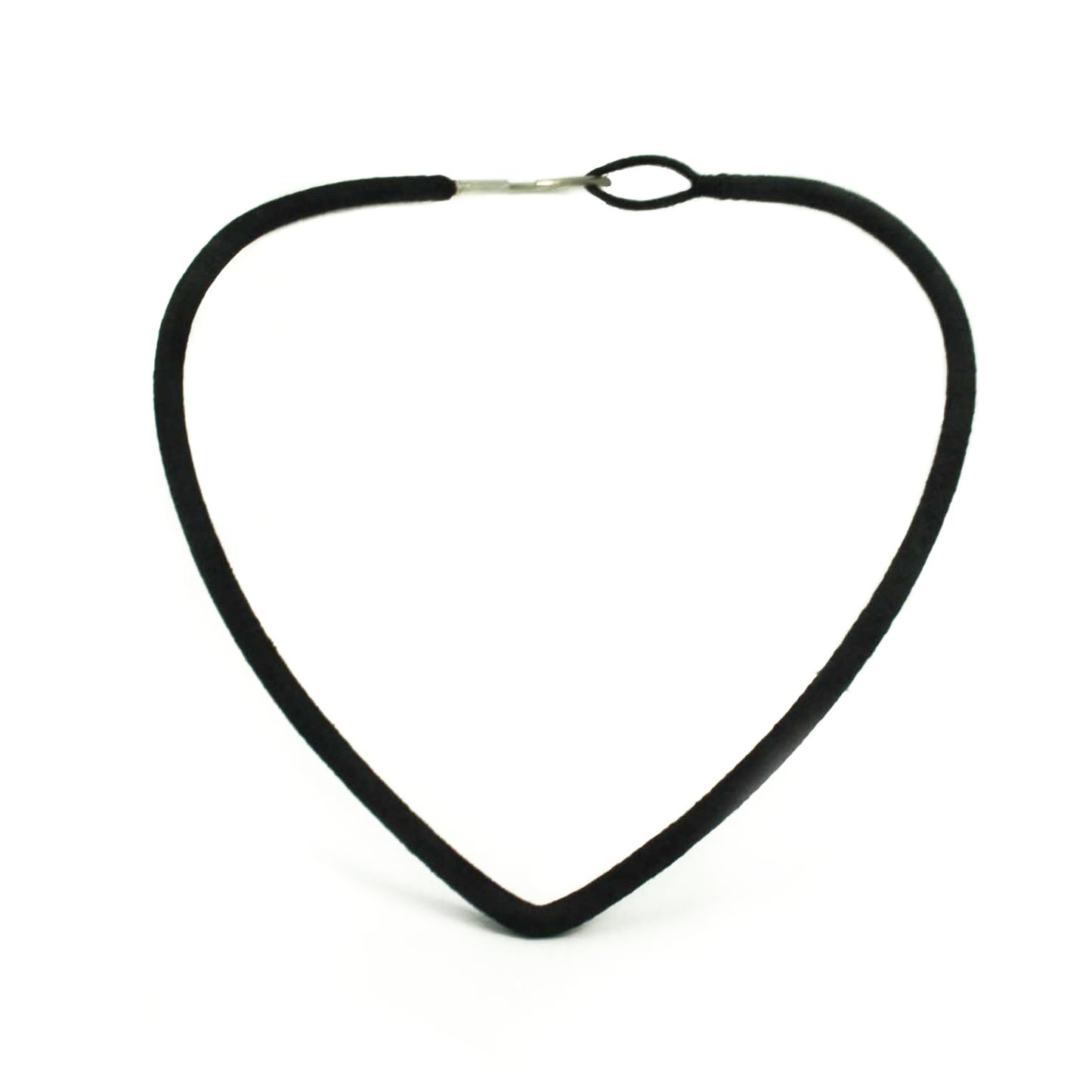 Textile Choker Yarn Resin 925 Silver Anthracite