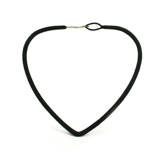 Textile Choker Yarn Resin 925 Silver Anthracite