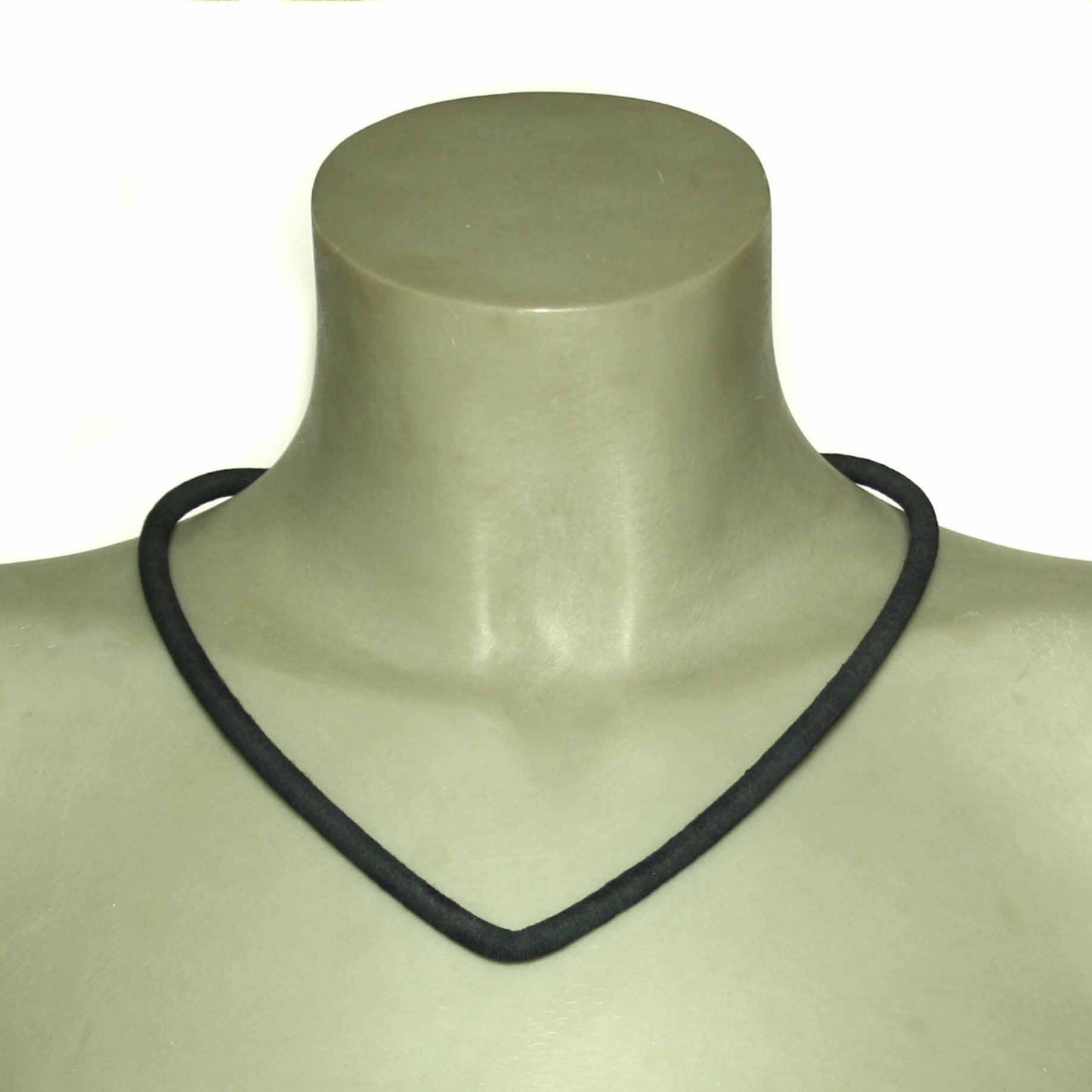 Textile Choker Yarn Resin 925 Silver Anthracite