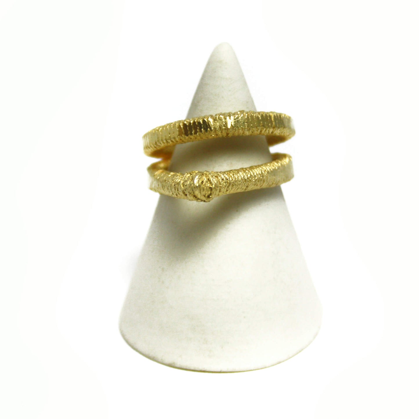 double ring 925 silver gold-plated size. 58