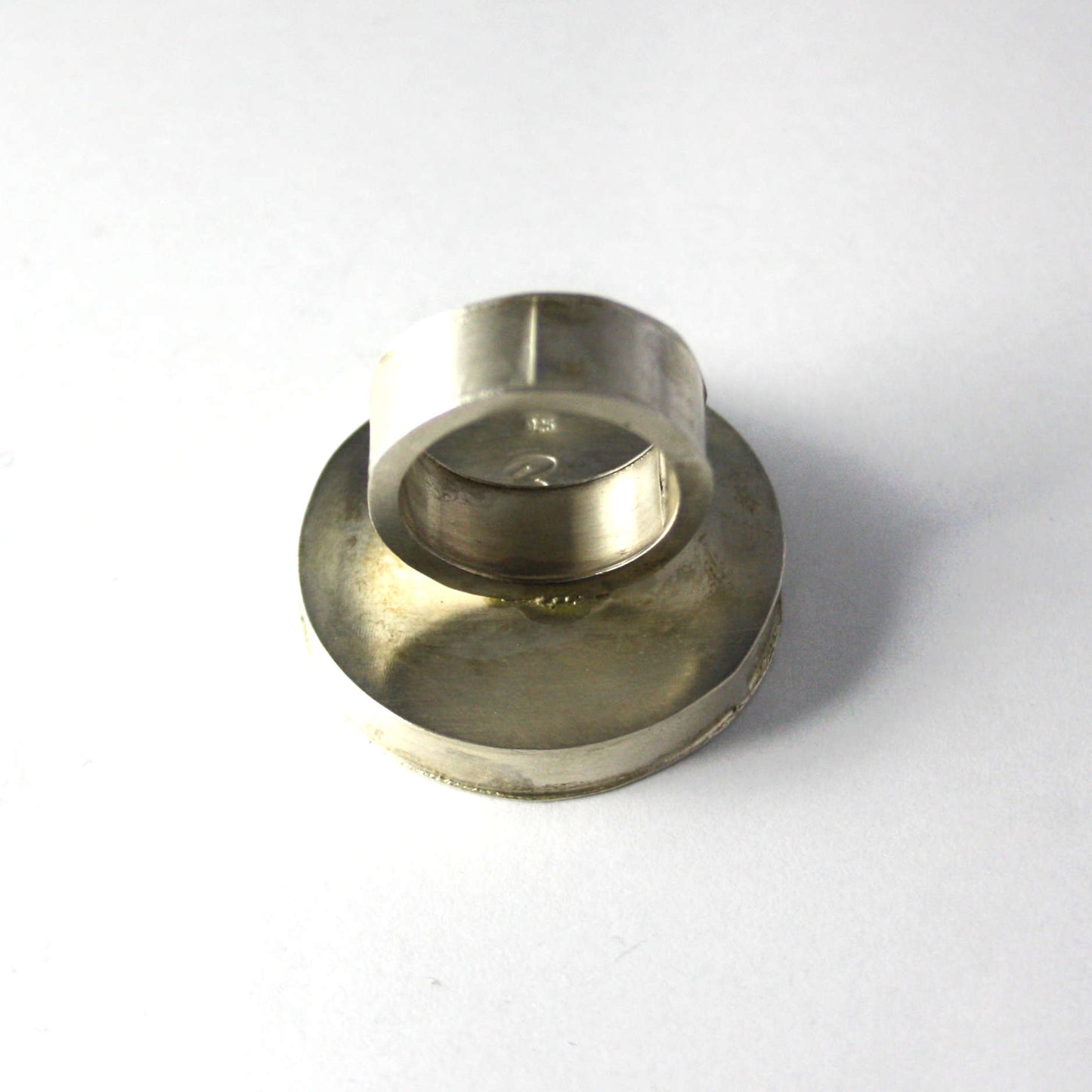 Ring 925 Sterling silver hollow mounted size 55
