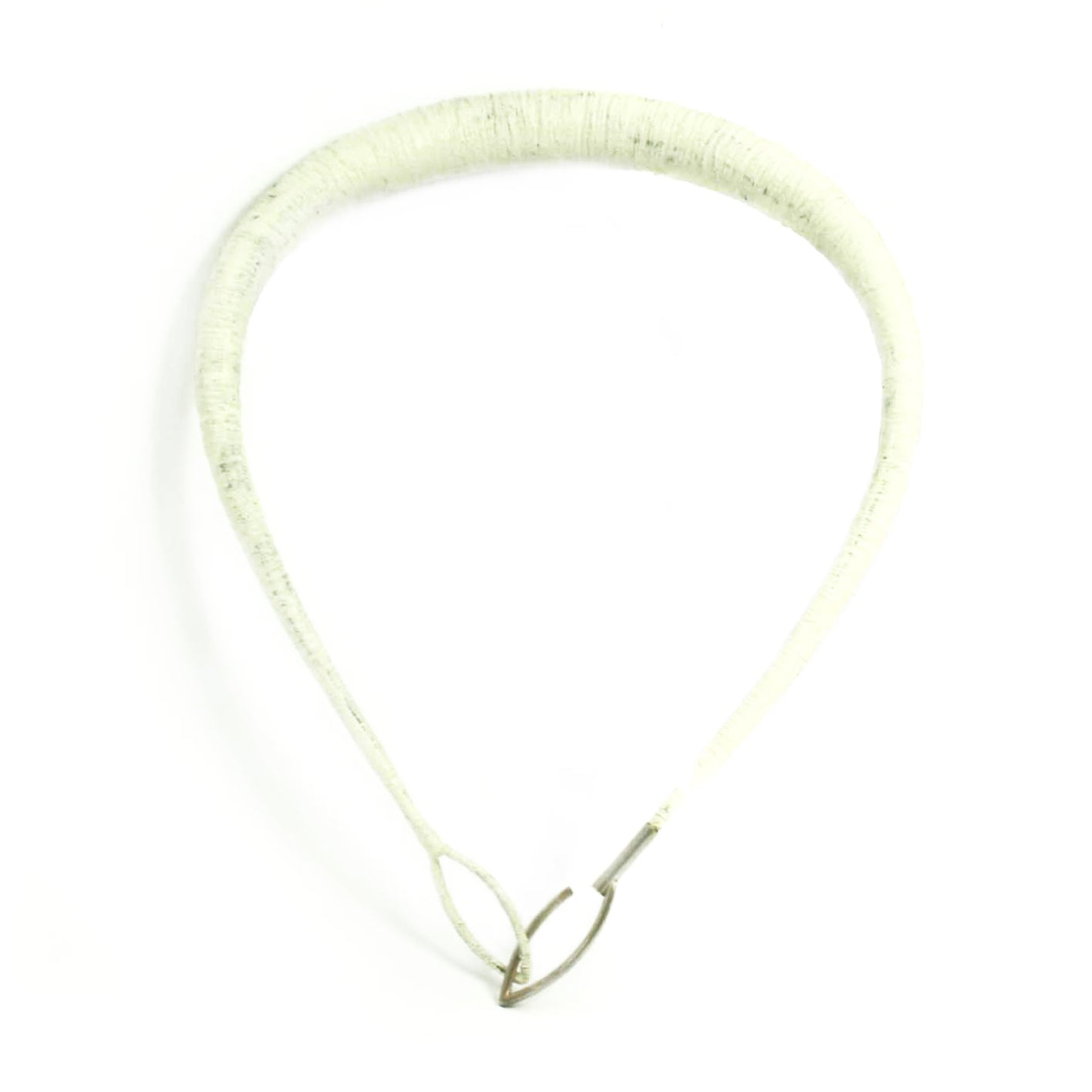 Textile Choker Yarn Resin 925 Silver Champagne