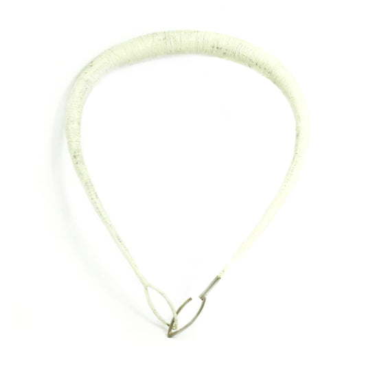 Textile Choker Yarn Resin 925 Silver Champagne