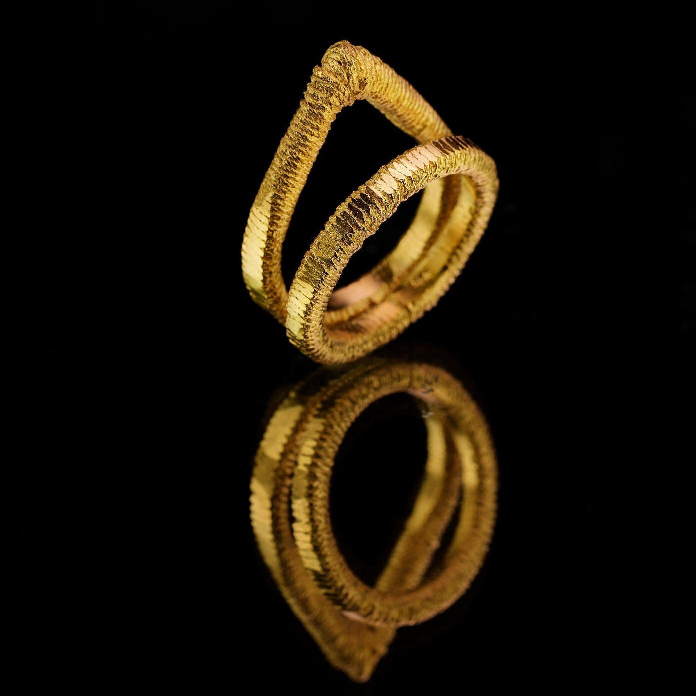 double ring 925 silver gold-plated size. 58