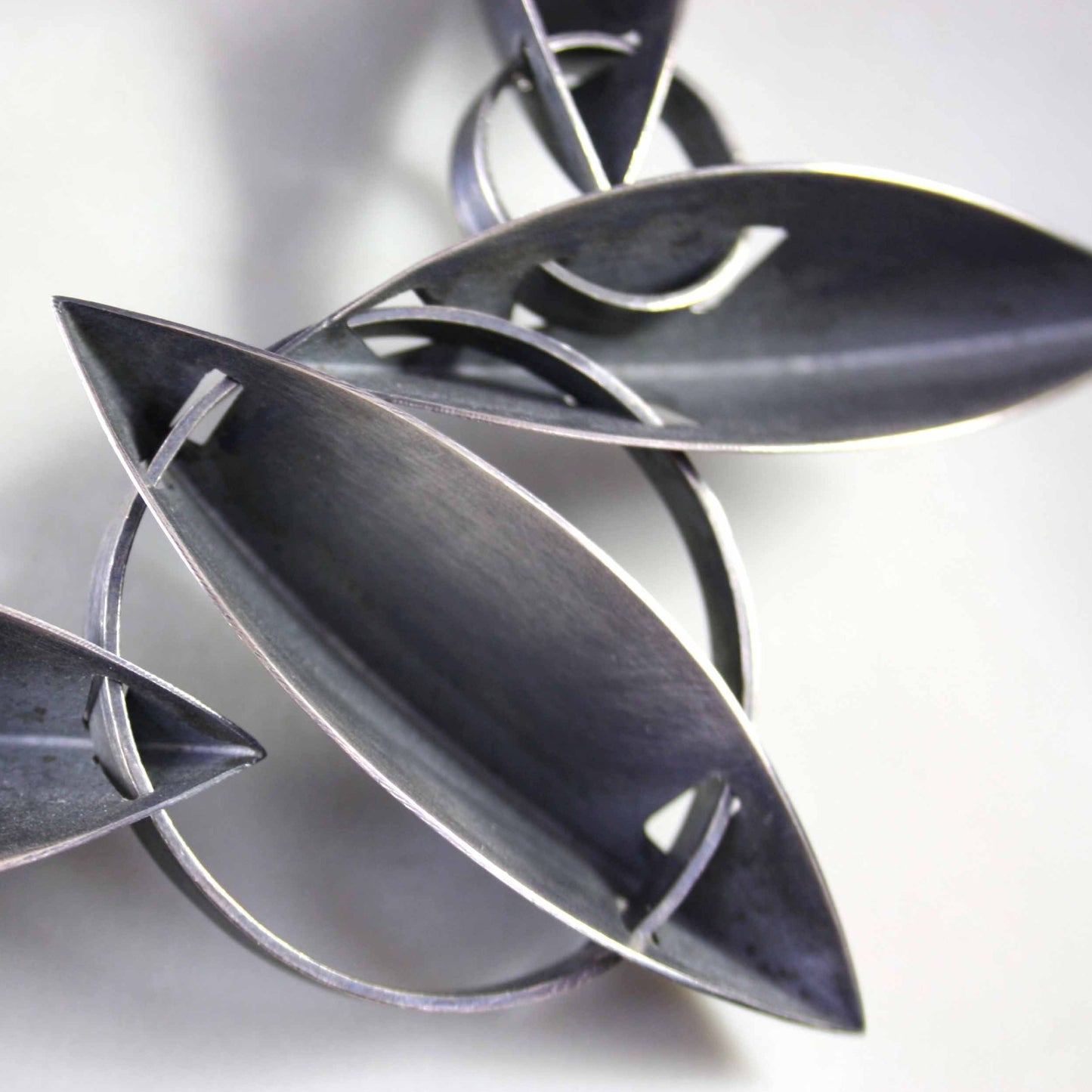 Necklace made of blackened 925 silver, unique piece
