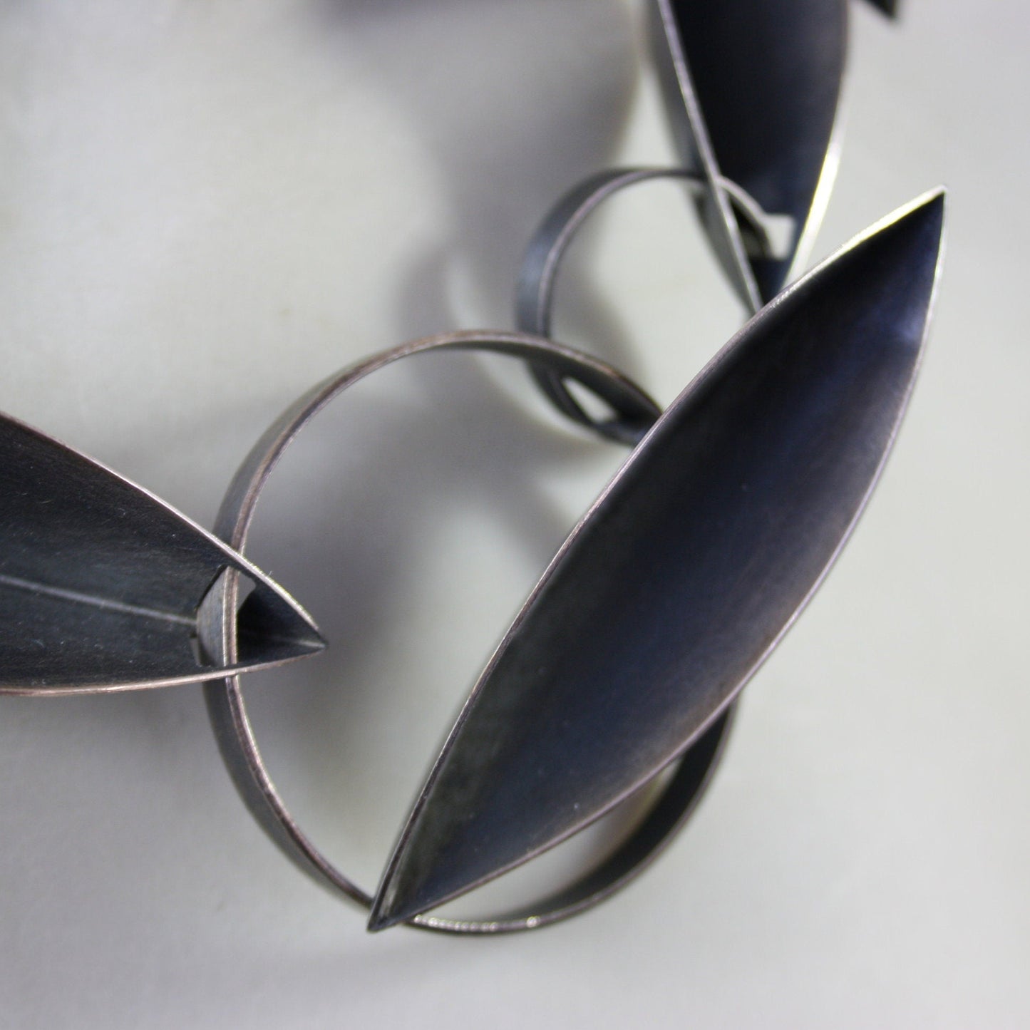 Necklace made of blackened 925 silver, unique piece