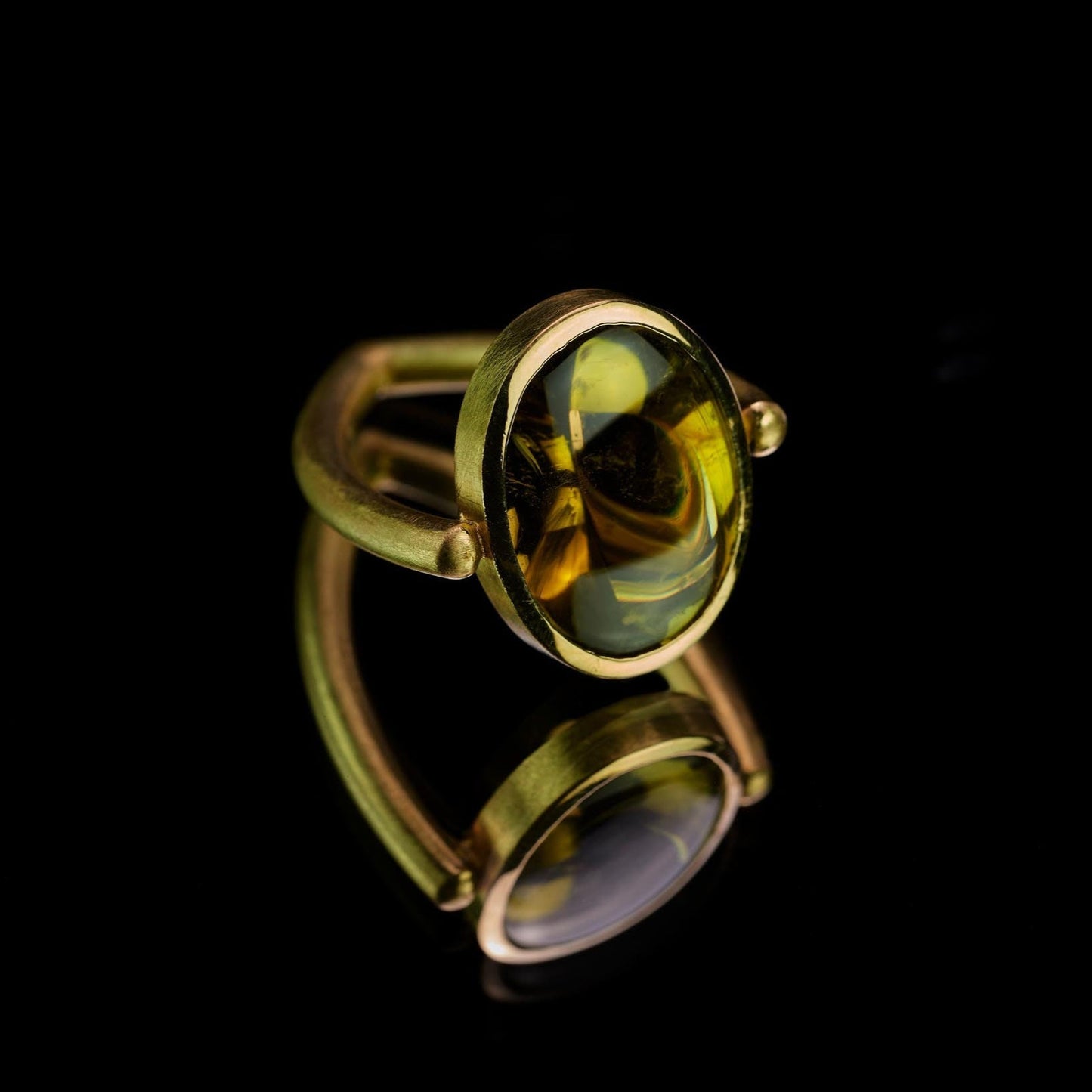 Ring 750 gold with tourmaline size. 51