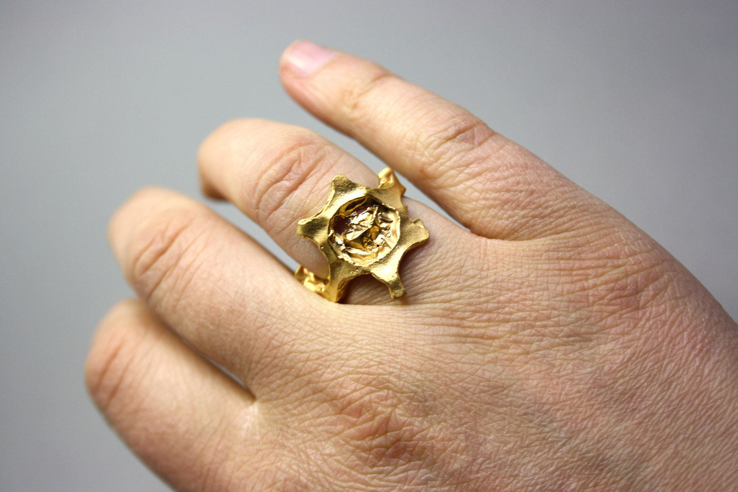 Ring 925 silver gold-plated size. 54