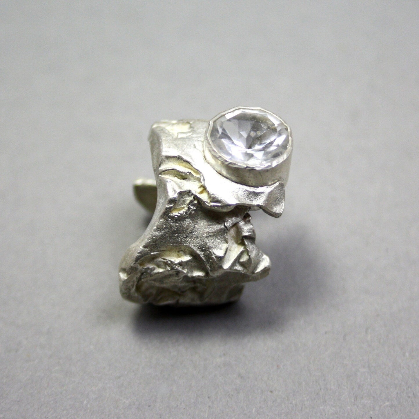 Ring 925 silver with rock crystal size. 54