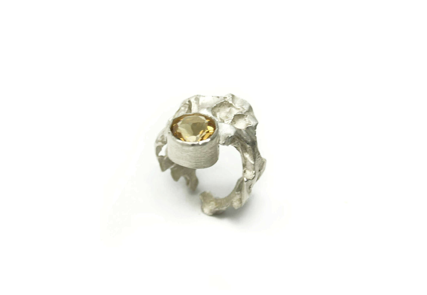 Ring 925 silver with citrine size. 58