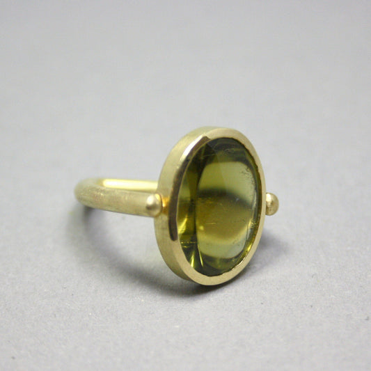 Ring 750 gold with tourmaline size. 51