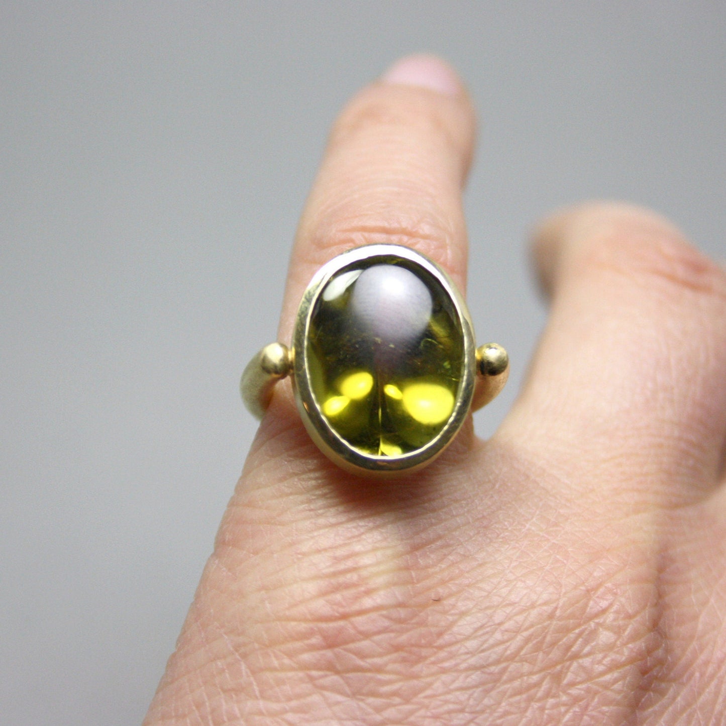 Ring 750 gold with tourmaline size. 51