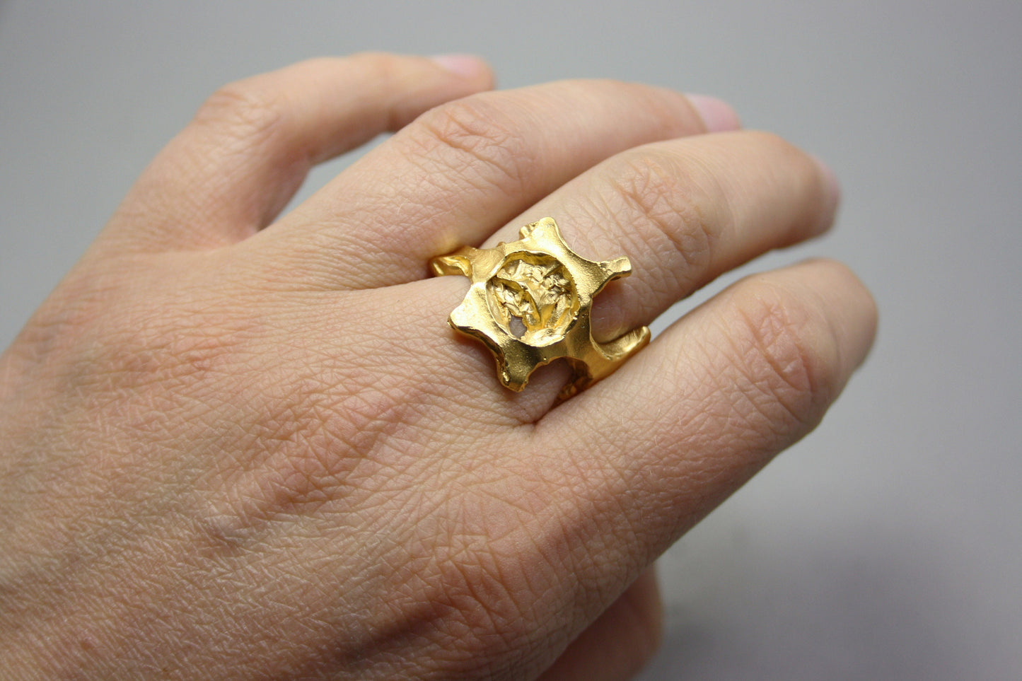 Ring 925 silver gold-plated size. 54