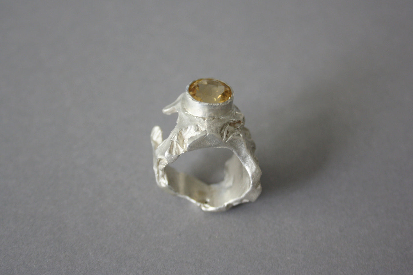 Ring 925 silver with citrine size. 54