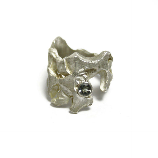 Ring 925er Silber mit zart grünem Turmalin Gr. 55