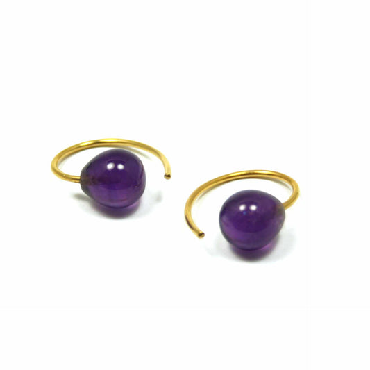 Ohrhänger Amethyst 925er Silber vergoldet