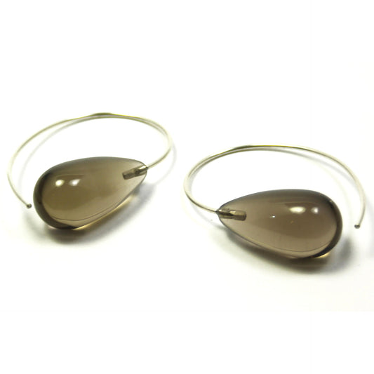 Ohrhänger Rauchquarz 925-Silber glänzend