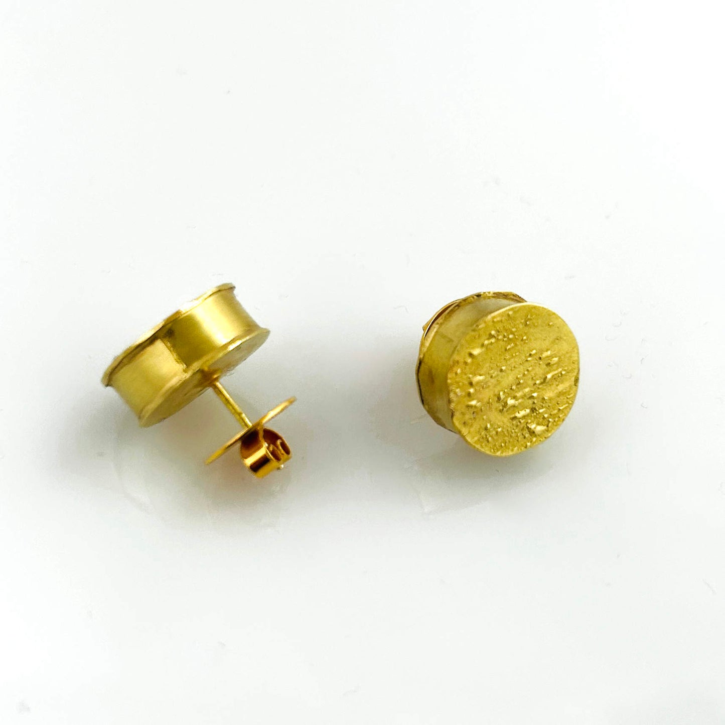 Ohrstecker 750 Gelbgold hohl montiert