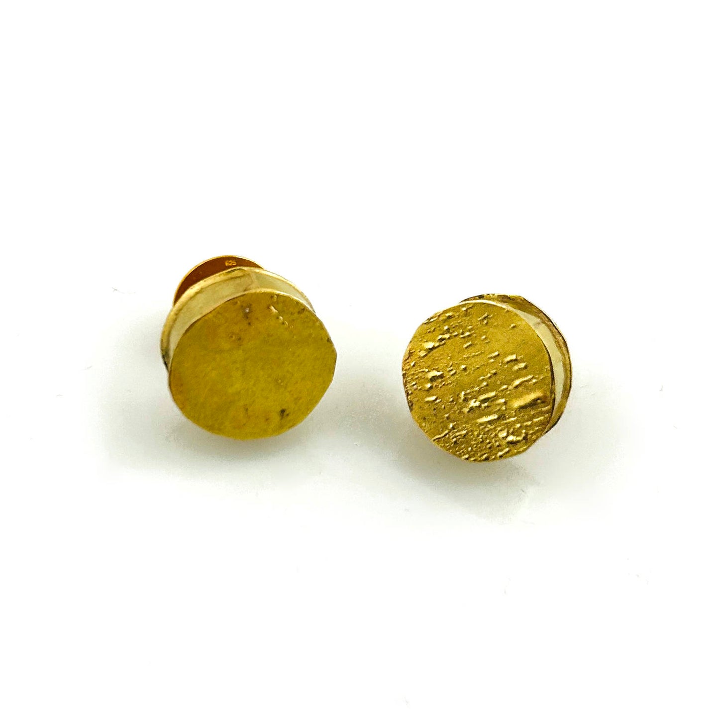 Ohrstecker 750 Gelbgold hohl montiert